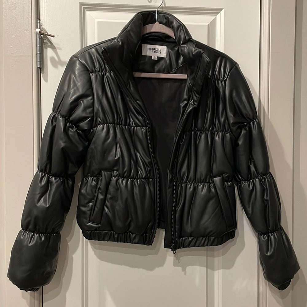 Steve Madden Kelper Black Faux Leather jacket. Size small. New without tags.
